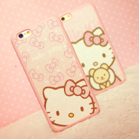 iphone6 plus 卡通粉色蝴蝶结 手机壳苹果 tpu硅胶全包保护套软壳