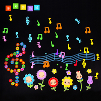 幼儿园泡沫墙贴环境布置3D立体泡沫五线谱音符音乐教室装饰组合