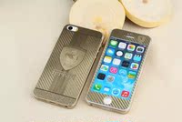 4s钢化 iPhone5 iPhone5s电镀3D汽车标志钢化玻璃膜 彩膜4代