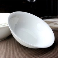 纯白酒店陶瓷餐具拉面碗汤碗水果沙拉碗米饭碗甜品碗小吃碗