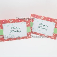 橘色小花桌卡/食物卡/名字卡/创意婚礼布置品/创意甜品台装饰
