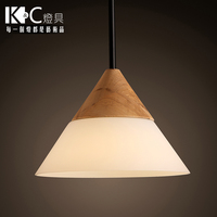 kc灯具 现代简约北欧风格卧室个性艺术实木吊灯创意书房餐厅吊灯