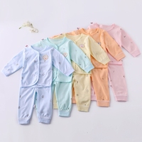童装婴儿套装1-3个月宝宝纯棉四季款儿童内衣裤男女童装开衫套装