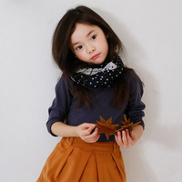 童装女童2015新款春秋装儿童韩版圆领长袖上衣中大童短款长袖T恤