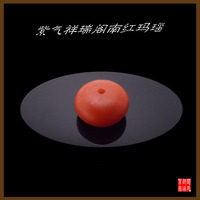 云南保山纯天然柿子红满肉南红玛瑙算盘隔珠10.02×6.25MM1.151克