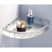 太空铝浴室置物架单层卫生间转角托盘铝板浴室转角架卫浴用品收纳