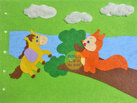 幼儿园亲子自制绘本材料包套餐绘本故事书小马过河