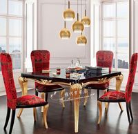 雅代罗 欧式餐桌四人六人饭桌酒店会所洽谈桌实木烤漆桌家用客桌