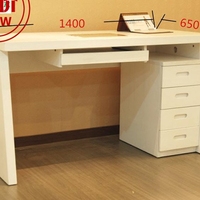 水曲柳全实木白色电脑桌 实木书桌 简约储物书桌多功能特价书桌