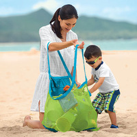 便携式超大号儿童沙滩玩具收纳袋包 宝宝海边玩沙必备用品收集袋