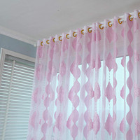 定制遮光欧式粉色婚房窗帘窗纱成品客厅卧室高档温馨飘窗布料特价