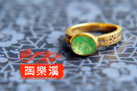 ◆琬素倾尘 原创珠宝◆花窗--祖母绿18K金戒指【茜袖韵寒】