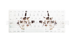 苹果键盘膜macbook Air Pro Retina 13.3寸15.4寸 双头猫咪键盘贴