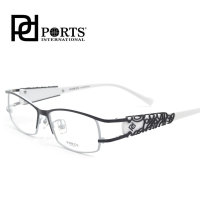 2014新款正品PORTS/宝姿镜架 半框合金 时尚女款眼镜架 POF11404