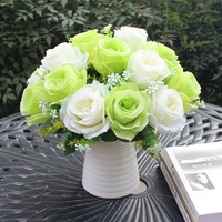 包邮简约现代创意白色螺纹花器 水波纹陶瓷花瓶摆件 插花花瓶花器