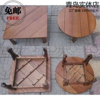 【淘木吧】纯实木小圆桌小方桌小凳子床上小桌子儿童写字桌