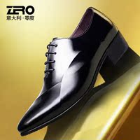 ZERO零度名牌高档正装皮鞋男真皮头层牛皮质系带尖头商务休闲男鞋