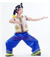 少数民族男装傣族舞台表演男装壮族佤族彝族瑶族苗族舞蹈演出服装