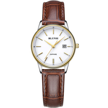 柏伦斯优雅女士皮带手表石英简约薄款女士腕表6032L瑞士理念品牌