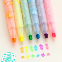 韩国学生文具五角星荧光笔 糖果色荧光笔 水彩笔 标记重点记号笔