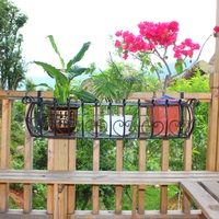 包邮欧式铁艺壁挂式阳台户外花架室内外栏杆护栏花盆架植物架