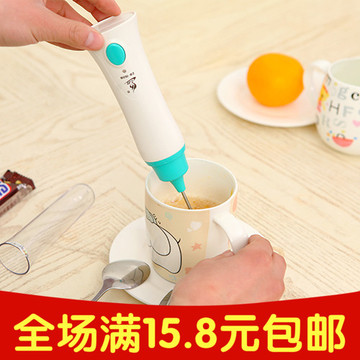 创意厨房用品小工具充电手持带透明罩电动打蛋器家用搅蛋器搅拌棒