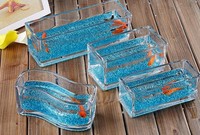 精品鱼缸中型玻璃开放式透明鱼水培花瓶鱼缸金鱼缸S型乌龟鱼缸