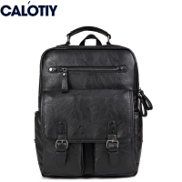 calotiy日韩版双肩包男学生书包背包户外旅行包运动复古电脑包潮