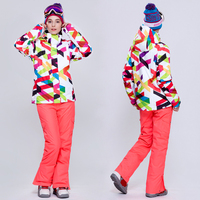 gsou snow滑雪服套装女士单板双板防水加厚保暖2015新款滑雪衣