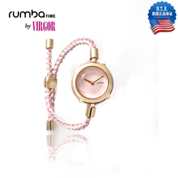 rumbatime女士时尚手表编制链潮表个性手表时尚手表石英表运动表