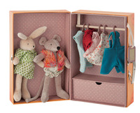 现货女孩生日礼物moulin roty兔子换衣娃娃毛绒玩偶玩具632451