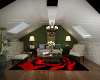 欧式时尚印花简约现代宜家地毯客厅茶几卧室床边地毯满铺手工定制