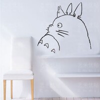 龙猫墙贴 动漫卡通玻璃墙壁贴纸-本本贴客厅卧室儿童房日本动漫贴