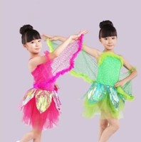 六一儿童演出服装女舞蹈服幼儿园小蜜蜂蝴蝶带翅膀群舞表演服