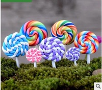 小甜甜批发苔藓微景观装饰品 可爱棒棒糖 DIY组装摆件玩具