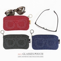 韩国正品indigo 防水毛毡眼镜盒收纳包 Glasses Pouch 3款选