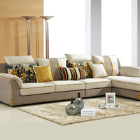 布艺沙发简约现代舒适时尚大小户型新款实木特价L型皮布贵妃沙发