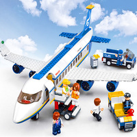 快乐小鲁班拼装玩具启蒙飞机模型积木塑料拼插儿童益智组装玩具