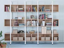 现代简约简易钢木书架带柜书架书架储物柜书橱隔断陈列架置物架