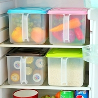 【天天特价】厨房冰箱保鲜盒塑料长方形食品收纳盒米桶冰箱整理箱
