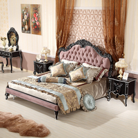 桦天下 欧式床实木家具 1.8米奢华双人床 婚床 美式床新古典橡木