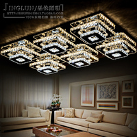 晶伦 现代简约客厅灯水晶灯长方形LED吸顶灯具创意卧室灯餐厅灯饰