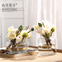 欧式简约现代创意透明玻璃花瓶客厅餐桌桌面装饰工艺品插花器摆件