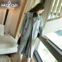 2016秋季新款韩版纯显瘦高端双面呢子大衣女修身中长款羊毛呢外套
