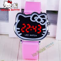 韩版Hello Kitty可爱KT猫女孩儿童小学生中学生LED卡通电子表手表