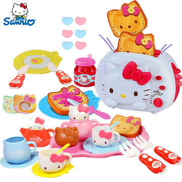 凯蒂猫豪华早餐套装50074 煮食系列烤面包机 茶点组合过家家玩具
