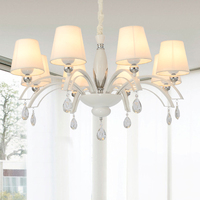 简欧吊灯白色客厅灯具大气高端简约现代卧室灯欧式餐厅水晶灯