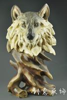 创意摆件狼雕塑模型动物摆设办公室桌面装饰品工艺品镇宅狼摆件