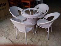 藤椅 田园阳台艺术休闲桌椅白色藤椅三件套茶几铁艺户外组合特价