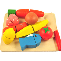 特价木制水果蔬菜切切看 儿童角色扮演厨房仿真玩具 切切乐